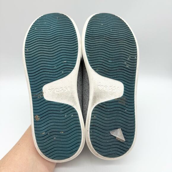 Vessi Women's Sunday Slippers 100% Waterproof Wool Slate Grey Size 7 Loungewear - Picture 10 of 12
